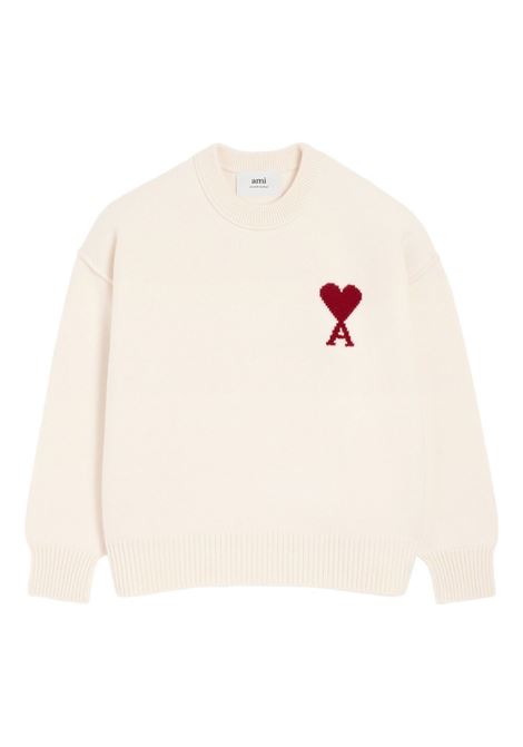adc crewneck sweater man off-white AMI PARIS | UKS838.018154